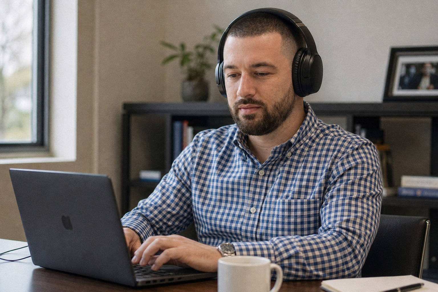 Chandler Drake Talley photo: focused at a desk wearing headphones Chandler Drake Talley, Senior AI Engineer — focused at a desk wearing headphones