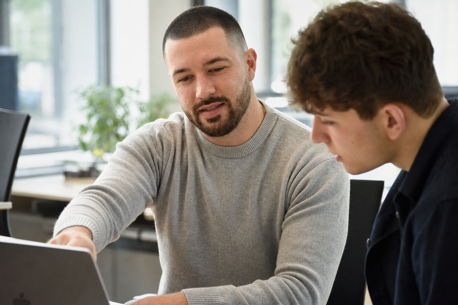 Chandler Drake Talley photo: leading a mentoring session Chandler Drake Talley, Senior AI Engineer — leading a mentoring session