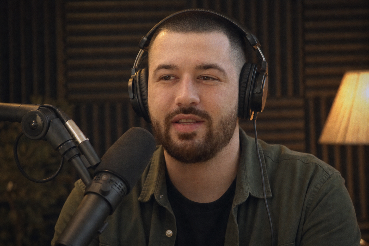 Chandler Drake Talley photo: recording a technology podcast Chandler Drake Talley, Senior AI Engineer — recording a technology podcast