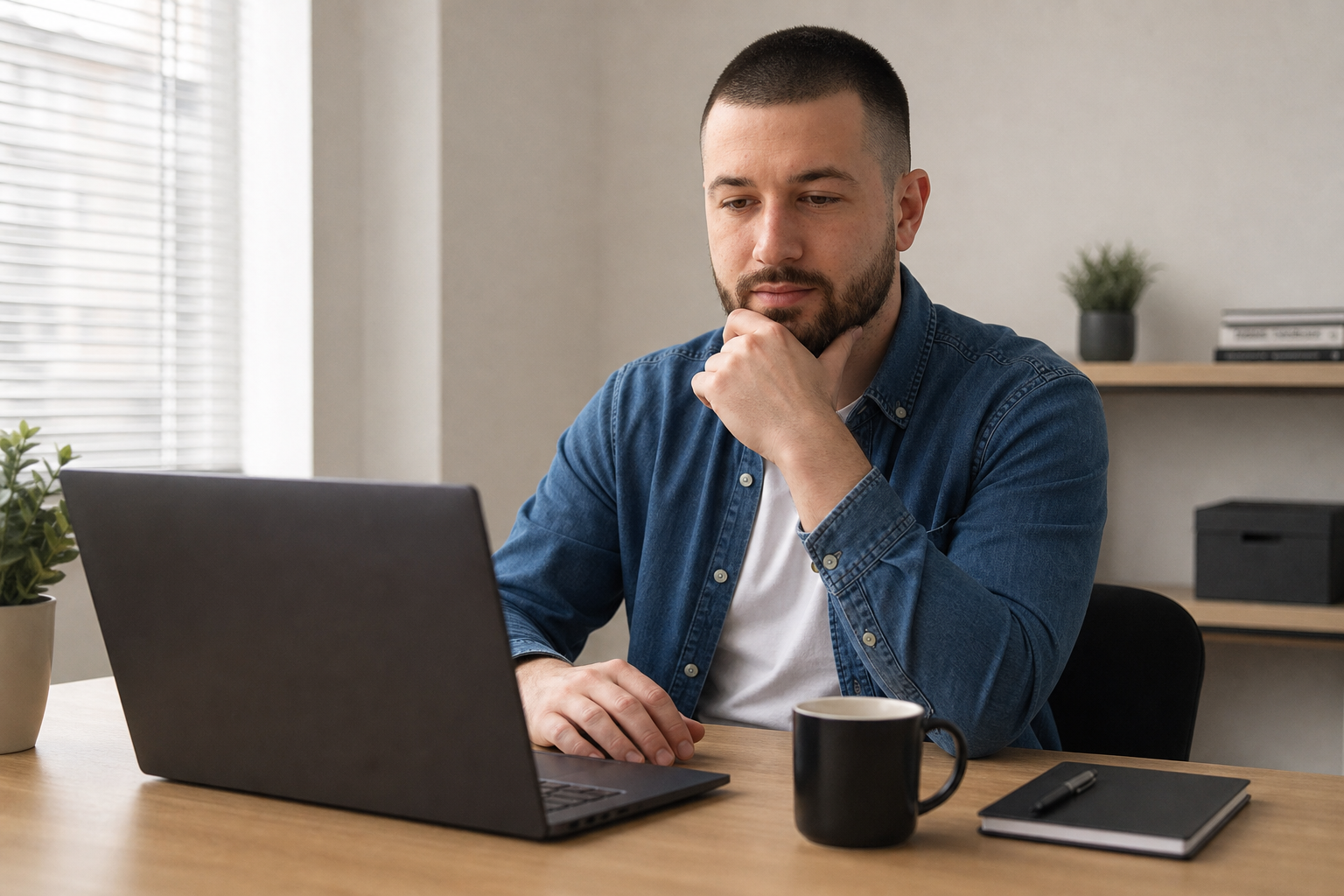 Chandler Drake Talley photo: in quiet focus at a desk Chandler Drake Talley, Senior AI Engineer — in quiet focus at a desk