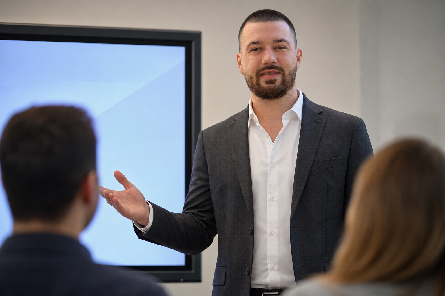 Chandler Drake Talley photo: speaking at a professional conference Chandler Drake Talley, Senior AI Engineer — speaking at a professional conference