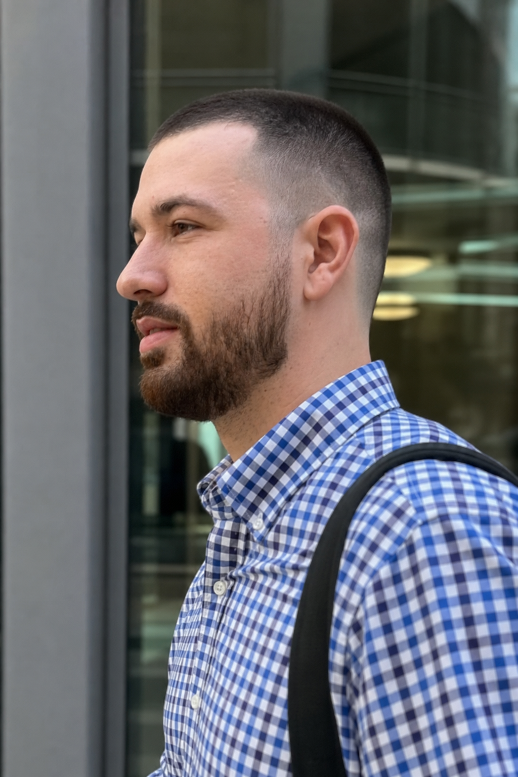 Chandler Drake Talley photo: walking side profile in an office hallway Chandler Drake Talley, Senior AI Engineer — walking side profile in an office hallway